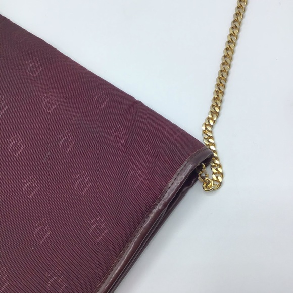 Vintage 70s Christian Dior made in France burgundy shoulder chain bag purse - Picture 7 of 10